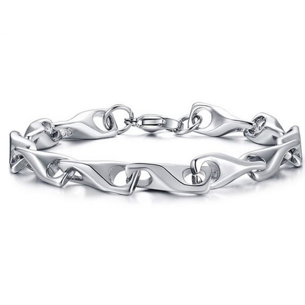 new jewelry gift silver stainless steel handmade link bracelet for men boy 8in, Black
new jewelry gift silver stainless steel handmade link bracelet for men boy 8in, Black