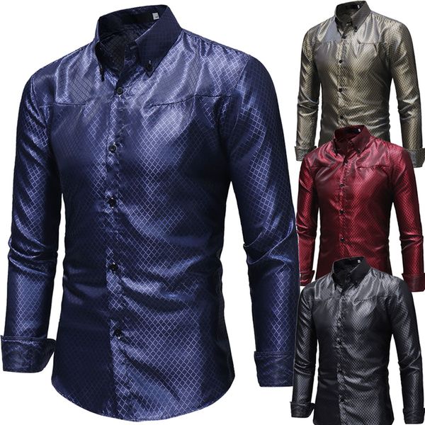 fashion men's shirts trend design bright color rhombic long-sleeved shirt men's brand casual social dress shirt nightclub style, White;black
fashion men's shirts trend design bright color rhombic long-sleeved shirt men's brand casual social dress shirt nightclub style, White;black