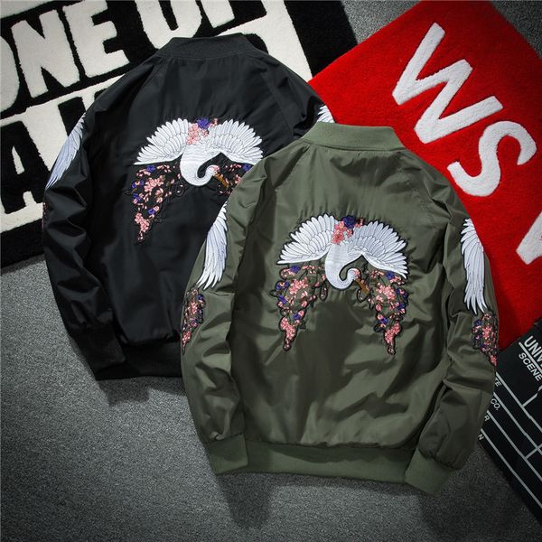 spring and autumn japanese style harajuku uniform pilot suits tide fashion men's embroidery ma1 flight jackets, Black;brown
spring and autumn japanese style harajuku uniform pilot suits tide fashion men's embroidery ma1 flight jackets, Black;brown