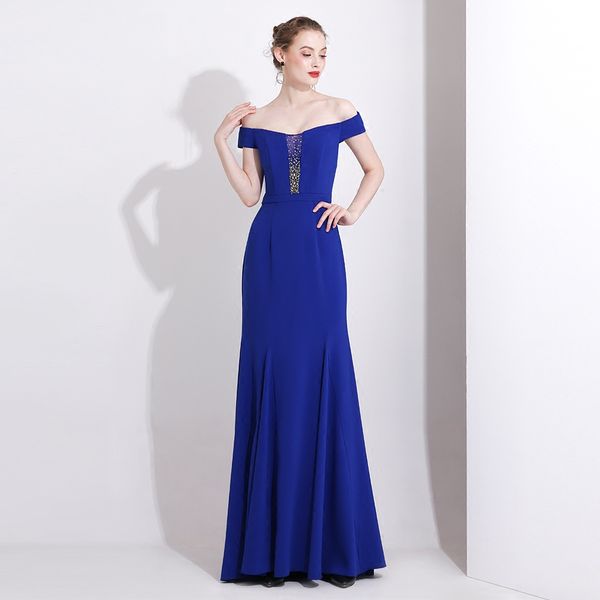bateau neck mermaid evening dresses royal blue 2019 beaded prom gowns floor length formal dresses zipper back, Black;red
bateau neck mermaid evening dresses royal blue 2019 beaded prom gowns floor length formal dresses zipper back, Black;red