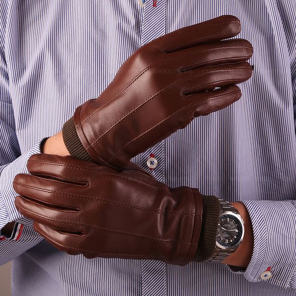 fashion mens leather gloves real sheepskin men genuine leather wrist solid autumn warm mittens male driving gloves ing, Blue;gray
fashion mens leather gloves real sheepskin men genuine leather wrist solid autumn warm mittens male driving gloves ing, Blue;gray