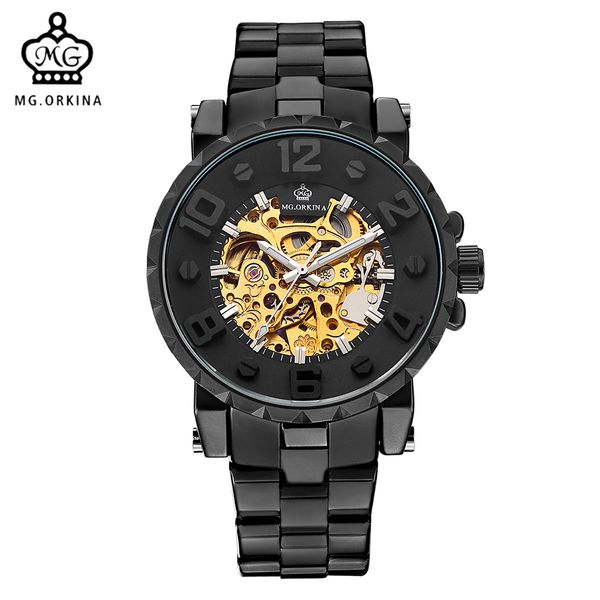 mg. orkina men wristwatch golden skeleton clock mechanical male wrist watch black relogio masculino automatic zegarek meski d18100706, Slivery;brown
mg. orkina men wristwatch golden skeleton clock mechanical male wrist watch black relogio masculino automatic zegarek meski d18100706, Slivery;brown