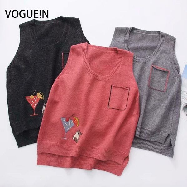 voguein new womens embroidery cat vest sweater knit sleeveless short pullover wholesale, White
voguein new womens embroidery cat vest sweater knit sleeveless short pullover wholesale, White