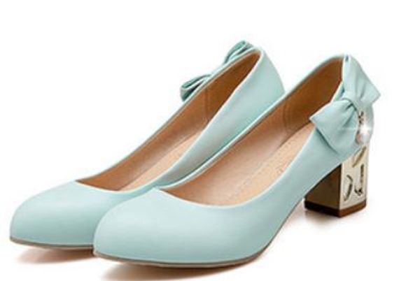 send 2018 spring and autumn coarse heel korean bowknot water drill high heel women's shoes, Black
send 2018 spring and autumn coarse heel korean bowknot water drill high heel women's shoes, Black