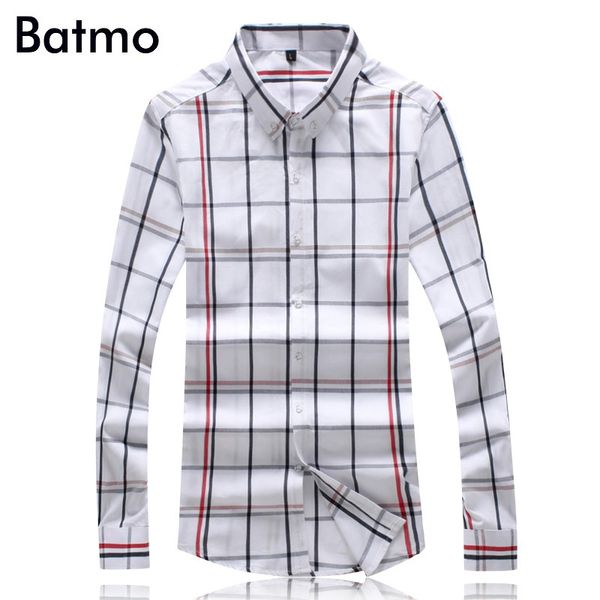 batmo 2018 new arrival autumn spandex plaid casual shirts men,men's plaid shirts ,white men plus-size 8929, White;black
batmo 2018 new arrival autumn spandex plaid casual shirts men,men's plaid shirts ,white men plus-size 8929, White;black