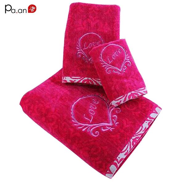 3 piece /set rose red cotton towel set love embroidery face bath towel thick absorbent bathroom products home textile
3 piece /set rose red cotton towel set love embroidery face bath towel thick absorbent bathroom products home textile
