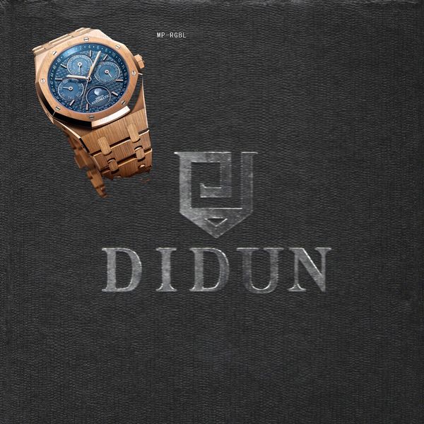 didun men watches mechanical automatic watch rosegold fashion business watch waterproof moonphase wristwat, Slivery;brown
didun men watches mechanical automatic watch rosegold fashion business watch waterproof moonphase wristwat, Slivery;brown
