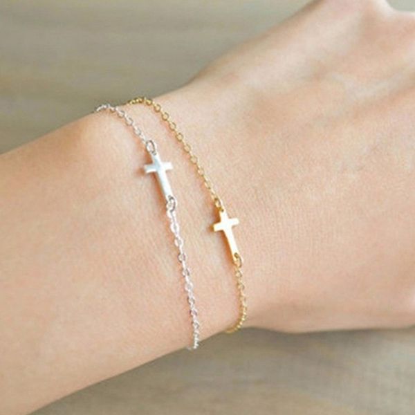 fashion gold silver simple cross charm bracelet women bohemian handmade jewelry jesus christian cross bracelet, Black
fashion gold silver simple cross charm bracelet women bohemian handmade jewelry jesus christian cross bracelet, Black