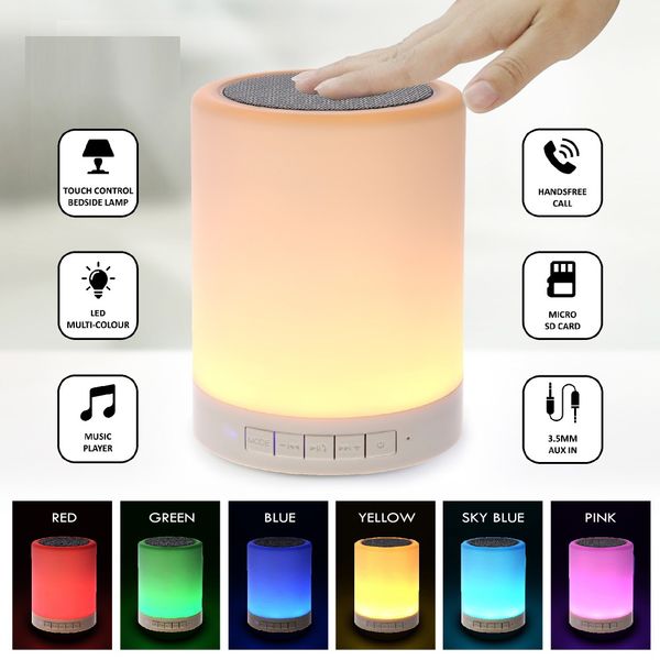 LED Night Light Bluetooth Динамики Портативный Беспроводной Музыкальный Динамик Smart Touch Control
LED Night Light Bluetooth Динамики Портативный Беспроводной Музыкальный Динамик Smart Touch Control