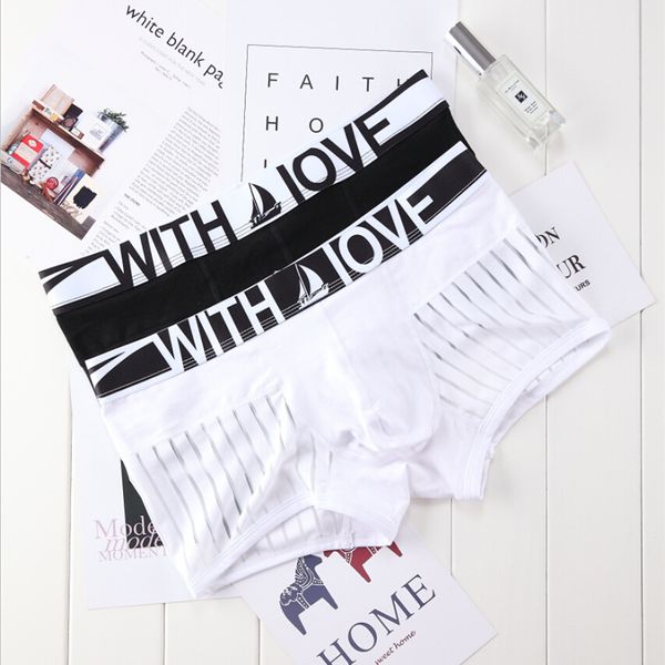 men's quick dry underwear low-rise boxers pouch mesh breathable shorts, Black;white
men's quick dry underwear low-rise boxers pouch mesh breathable shorts, Black;white