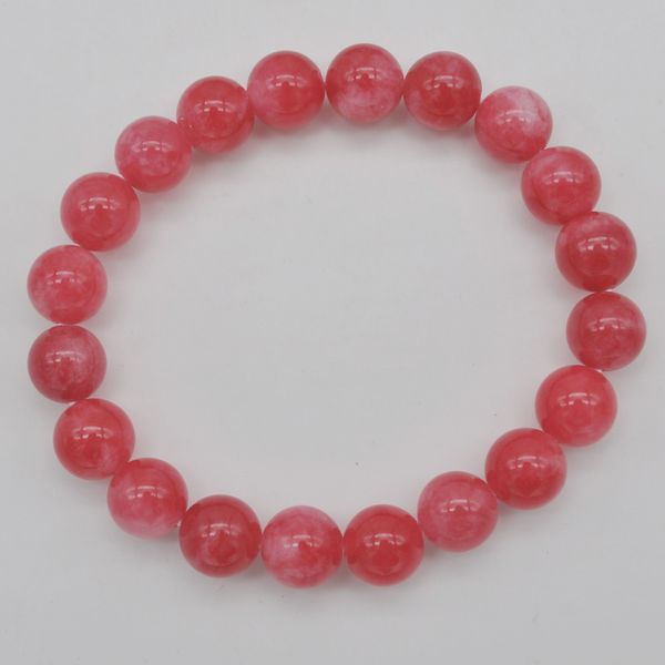 10mm red jad e stone round beads bracelet bangle stretch jewelry 8 inch wg001, Black
10mm red jad e stone round beads bracelet bangle stretch jewelry 8 inch wg001, Black