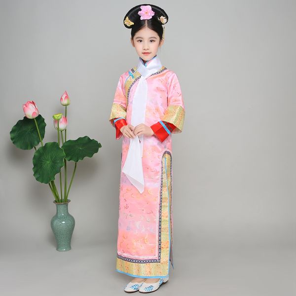 chinese ancient princess costume for girl children the qing dynasty classic court hanfu dress for cosplay stage performance, Black;red
chinese ancient princess costume for girl children the qing dynasty classic court hanfu dress for cosplay stage performance, Black;red