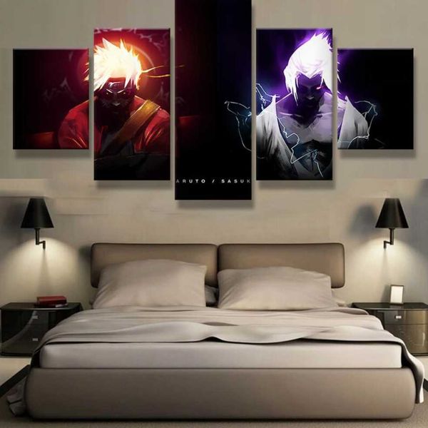 5 panel canvas printed naruto vs sasuke animation poster home decor for living room picture wall art painting modern artwork
5 panel canvas printed naruto vs sasuke animation poster home decor for living room picture wall art painting modern artwork