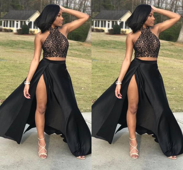 sexy two pieces 2020 пром платья холтер сплит юбка атласная вечерние платья коктейль вечерние платья, Black
sexy two pieces 2020 пром платья холтер сплит юбка атласная вечерние платья коктейль вечерние платья, Black