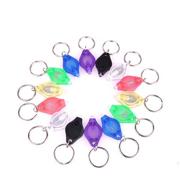 100pcs Mini Torch Key Chain Ring Pk Keyring White Led Lights Uv Led Light Bulbs Pn 2 Micro Led Keychain Flashlight Mini Lamp