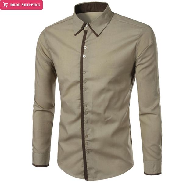 brand 2018 fashion male shirt long-sleeves three buckle design simple color mens dress shirts slim men shirt, White;black
brand 2018 fashion male shirt long-sleeves three buckle design simple color mens dress shirts slim men shirt, White;black