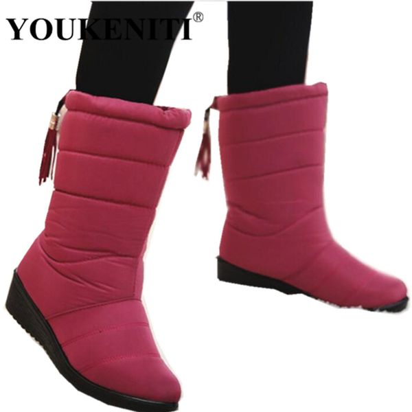 2018 new classic women winter boots cotton mid-calf snow boots female warm fur plush insole botas mujer qj707, Black
2018 new classic women winter boots cotton mid-calf snow boots female warm fur plush insole botas mujer qj707, Black