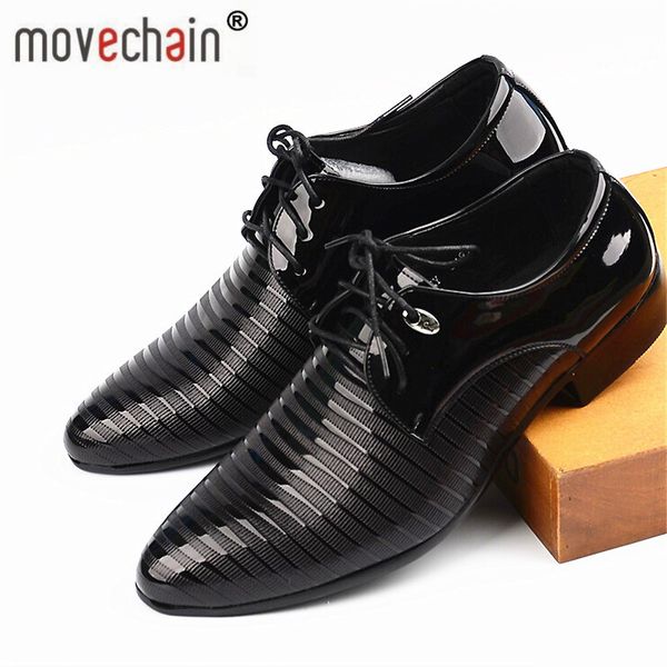 movechain new fashion men's lace-up pu leather dress business office shoes mens wedding flats man casual party driving oxfords, Black
movechain new fashion men's lace-up pu leather dress business office shoes mens wedding flats man casual party driving oxfords, Black
