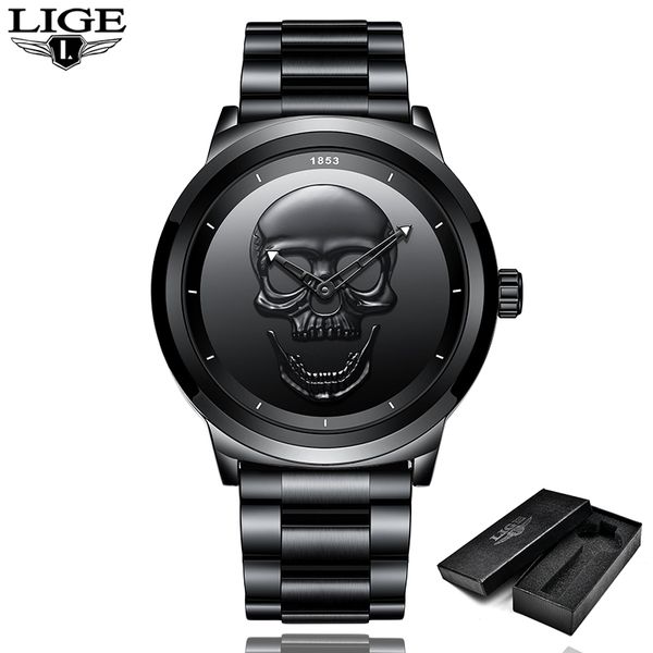 lige men skull watch stainless steel quartz watches mens business fashion waterproof retro clock relogio masculino, Slivery;brown
lige men skull watch stainless steel quartz watches mens business fashion waterproof retro clock relogio masculino, Slivery;brown