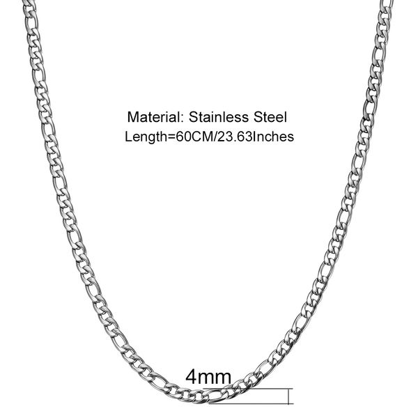 

Мужская мода 4/5/6/7/8 мм ширина серебряный цвет цепи ожерелья мужской золото/серебро цвет нержавеющей стали кубинский звено цепи ожерелье ювелирные изделия