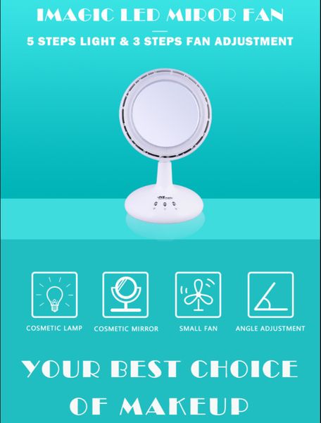 led ion fan mirror 5 setp light 3 step fan negative-ions plane cosmetic mirror is to assist other grooming tools
led ion fan mirror 5 setp light 3 step fan negative-ions plane cosmetic mirror is to assist other grooming tools