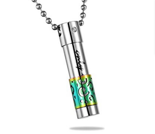 wholesale custom-made cylindrical incense pendant necklace can open the inscription funeral cremation fashion jewelry, Silver
wholesale custom-made cylindrical incense pendant necklace can open the inscription funeral cremation fashion jewelry, Silver