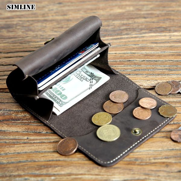 simline genuine leather men wallet vintage handmade short wallets purse card holder with coin pocket male, Red;black
simline genuine leather men wallet vintage handmade short wallets purse card holder with coin pocket male, Red;black