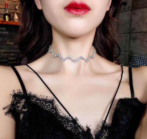 style european and american jewelry new trend simple wave style necklace short style necklace women's neckband fashion classic delicate, Silver
style european and american jewelry new trend simple wave style necklace short style necklace women's neckband fashion classic delicate, Silver