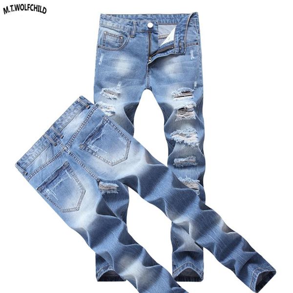 2018 fashion mens denim long pants casual distressed hole male jeans masculino trousers mens straight blue jeans plus size 28-42
2018 fashion mens denim long pants casual distressed hole male jeans masculino trousers mens straight blue jeans plus size 28-42