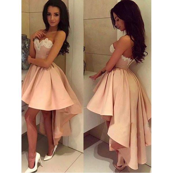 high low lace pink homecoming dresses sweetheart short prom party dresses custom made vestidos cortos, Blue;pink
high low lace pink homecoming dresses sweetheart short prom party dresses custom made vestidos cortos, Blue;pink