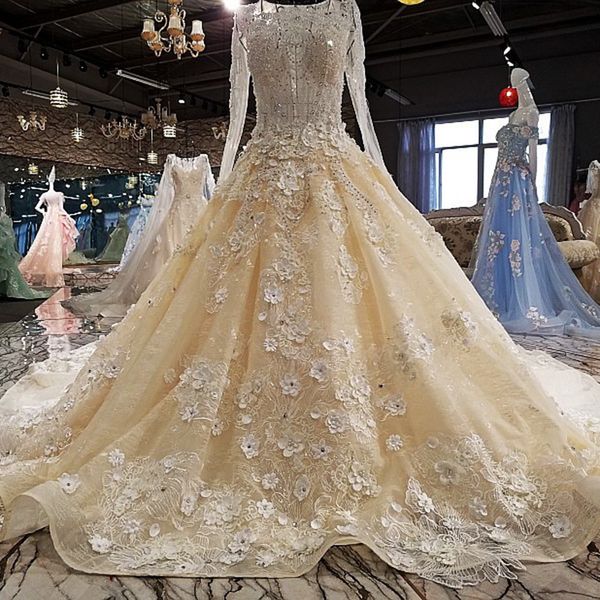 ls00219 свет шампанское свадебные платья 2019 illsuion молния назад кружева бисероплетение цветы кристалл свадебное платье с длинными рукава, White
ls00219 свет шампанское свадебные платья 2019 illsuion молния назад кружева бисероплетение цветы кристалл свадебное платье с длинными рукава, White