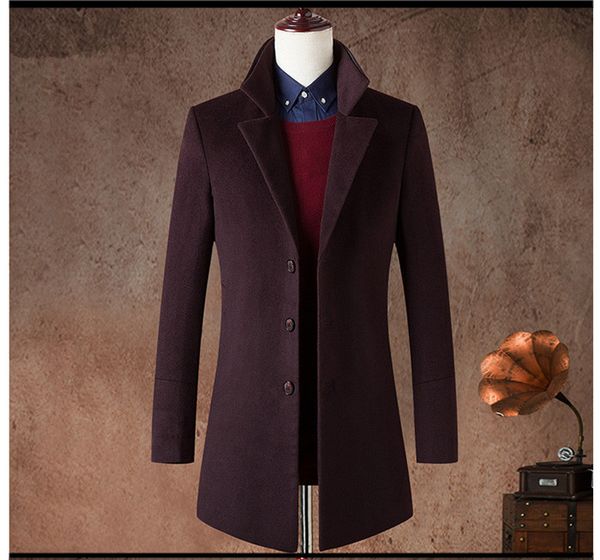 2018 new men's long windbreaker jacket fashion business casual men's lapel slim wool coat coat black red xd556
2018 new men's long windbreaker jacket fashion business casual men's lapel slim wool coat coat black red xd556