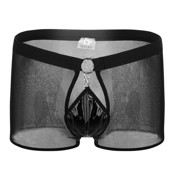 underwear men mesh fishnet breathable boxer shorts summer net transparent men underwear boxers with open front pouch, Black;white
underwear men mesh fishnet breathable boxer shorts summer net transparent men underwear boxers with open front pouch, Black;white