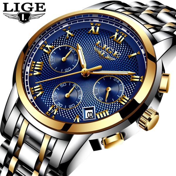lige watch men full steel waterproof wristwatch fashion sports men business watches relogio masculino, Slivery;brown
lige watch men full steel waterproof wristwatch fashion sports men business watches relogio masculino, Slivery;brown