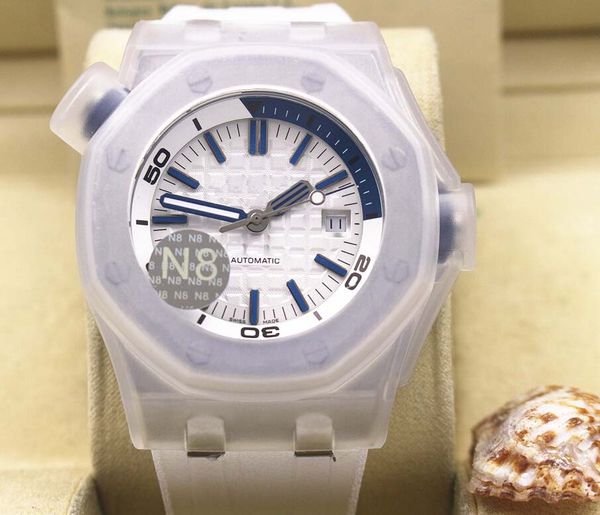 n8 latest version luxury automatic mechanical 42 mm white dial stainless steel mens watch watches, Slivery;brown
n8 latest version luxury automatic mechanical 42 mm white dial stainless steel mens watch watches, Slivery;brown