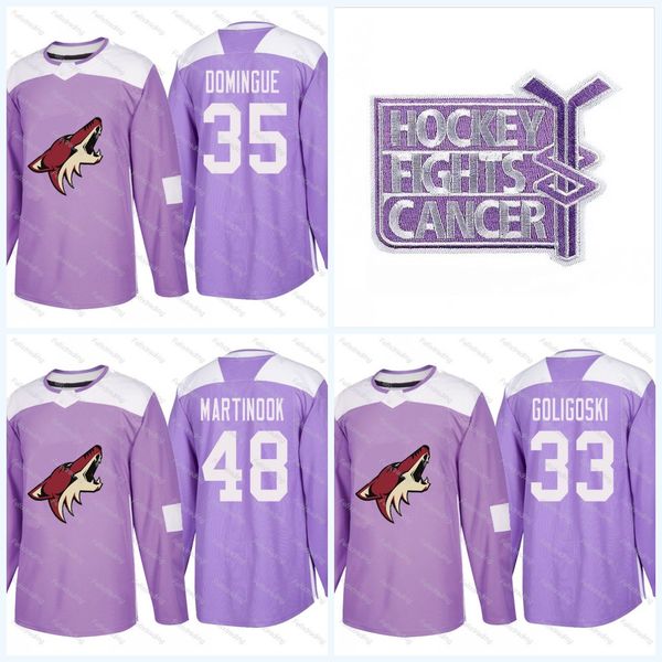 Youth 81 Jens Looke Purple Fights Cancer Practice Arizona Coyotes 18 Christian Dvorak 9 Clayton Keller 35 Louis Domingue Hockey Jerseys
Youth 81 Jens Looke Purple Fights Cancer Practice Arizona Coyotes 18 Christian Dvorak 9 Clayton Keller 35 Louis Domingue Hockey Jerseys