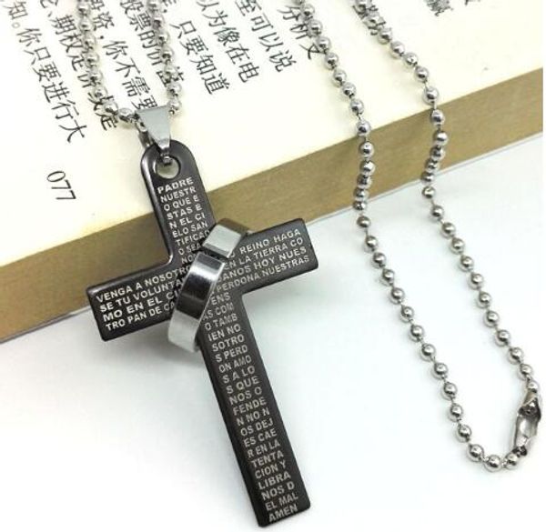 style bible cross ring ring ring titanium steel necklace men's stainless steel necklace men's couple necklace fashionable classic, Silver
style bible cross ring ring ring titanium steel necklace men's stainless steel necklace men's couple necklace fashionable classic, Silver