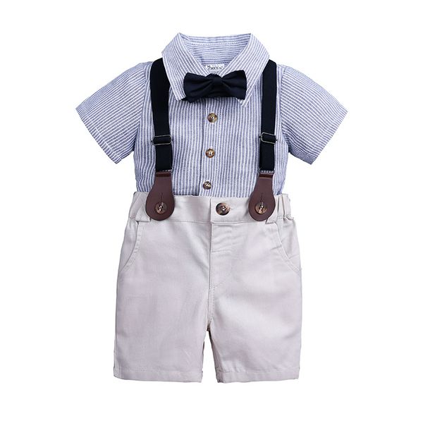 infant baby clothes for boys cotton gentleman suit boys clothing sets 2018 autumn spring fashion striped shirt +bow tie +suspender trousers, White
infant baby clothes for boys cotton gentleman suit boys clothing sets 2018 autumn spring fashion striped shirt +bow tie +suspender trousers, White