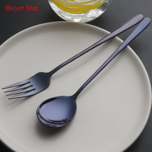 2pcs korean 18/10 stainless steel dinnerware dinning forks gold salad spoon set long handle black korean spoons kitchen tools
2pcs korean 18/10 stainless steel dinnerware dinning forks gold salad spoon set long handle black korean spoons kitchen tools