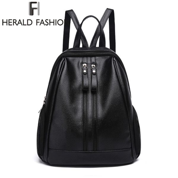 herald fasion pu leather backpacfor adolescent girls zipper backpack female backpack to school noteboolapcollege bag
herald fasion pu leather backpacfor adolescent girls zipper backpack female backpack to school noteboolapcollege bag