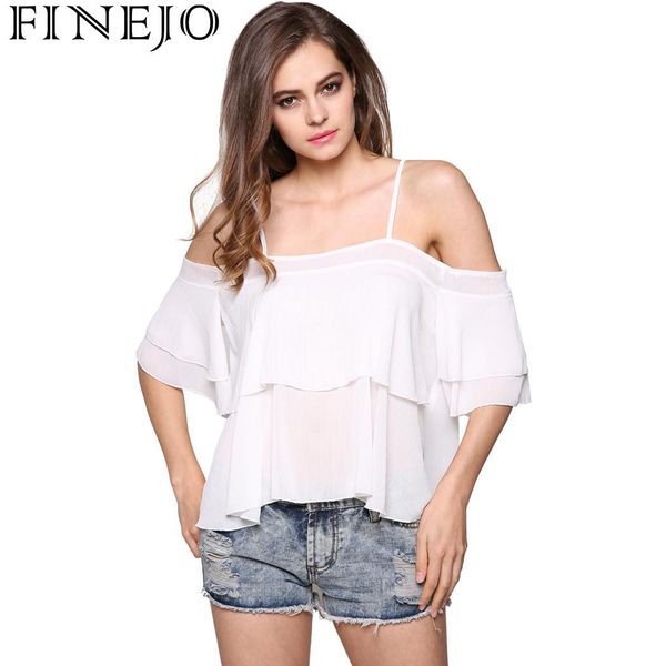 finejo cascading spaghetti finejo shoulder ruffle ladies blouse strap women off, White
finejo cascading spaghetti finejo shoulder ruffle ladies blouse strap women off, White