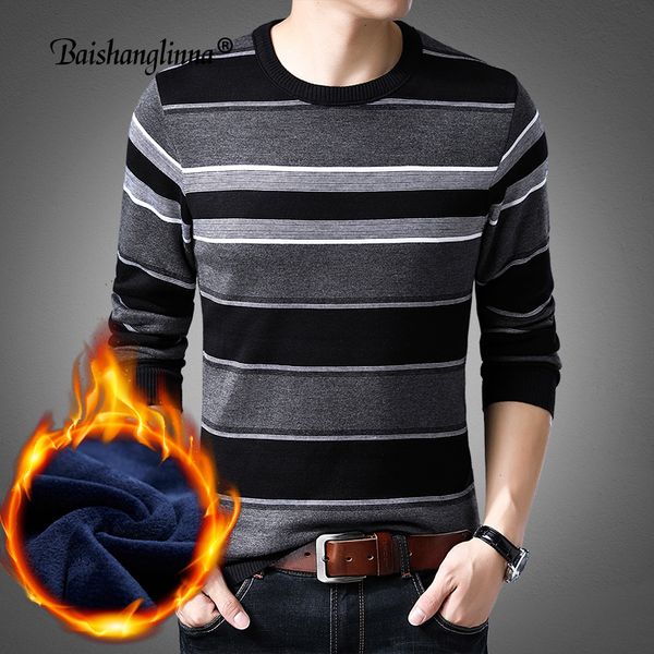 baishanglinna fashion brand sweaters mens pullovers o-neck slim fit jumpers knitwear winter warm striped casual sweater 18113, White;black
baishanglinna fashion brand sweaters mens pullovers o-neck slim fit jumpers knitwear winter warm striped casual sweater 18113, White;black