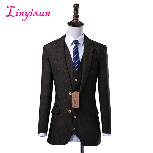 linyixun 2017 terno slim fit men 3 piece men suits for wedding dress tweed suit homens blazer mens suit tuxedo custom made, White;black
linyixun 2017 terno slim fit men 3 piece men suits for wedding dress tweed suit homens blazer mens suit tuxedo custom made, White;black