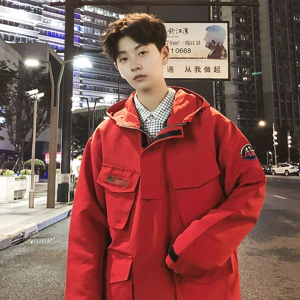 2018 autumn new men's fashion tide multipocket design zipper even cap solid color loose casual jackets coats s-4xl, Black;brown
2018 autumn new men's fashion tide multipocket design zipper even cap solid color loose casual jackets coats s-4xl, Black;brown