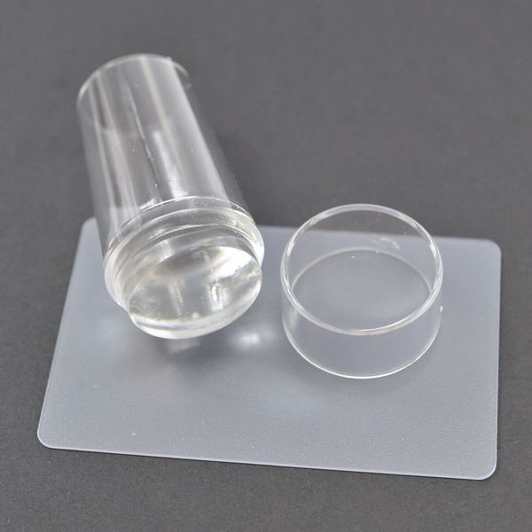 1set new clear transparent soft silicone head jelly nail art stamper + scraper+ cap for stamping tools trnd251, White
1set new clear transparent soft silicone head jelly nail art stamper + scraper+ cap for stamping tools trnd251, White