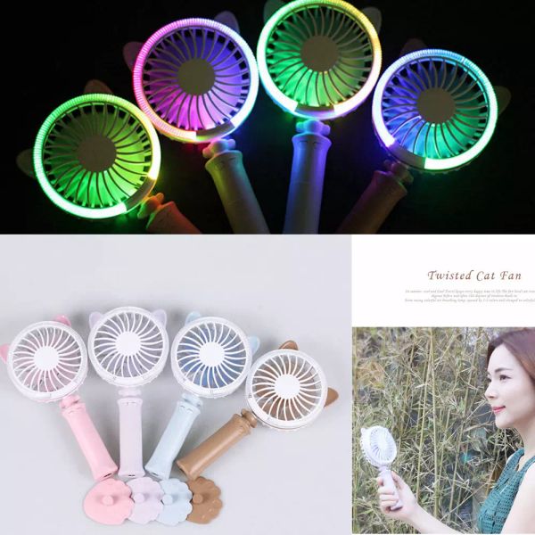 4 colors usb handheld twist cat fan electric power deskcolorful night light fan mini air cooler
4 colors usb handheld twist cat fan electric power deskcolorful night light fan mini air cooler