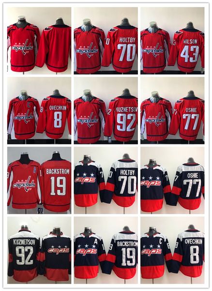 2018 washington capitals hockey 8 alex ovechkin 43 tom wilson 77 t.j. oshie nicklas backstrom 70 braden holtby 92 evgeny kuznetsov jersey, Black;red
2018 washington capitals hockey 8 alex ovechkin 43 tom wilson 77 t.j. oshie nicklas backstrom 70 braden holtby 92 evgeny kuznetsov jersey, Black;red