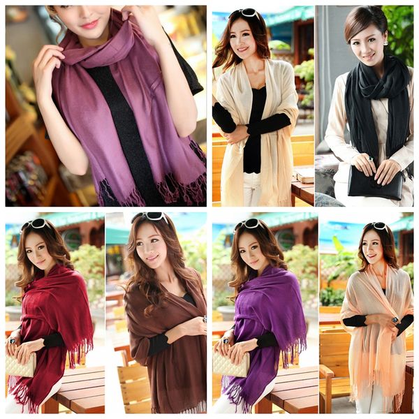 woman scarves solid pashmina cashmere shawl wrap women's girls ladies scarf soft fringes solid scarf 40 colorscny006, Blue;gray
woman scarves solid pashmina cashmere shawl wrap women's girls ladies scarf soft fringes solid scarf 40 colorscny006, Blue;gray