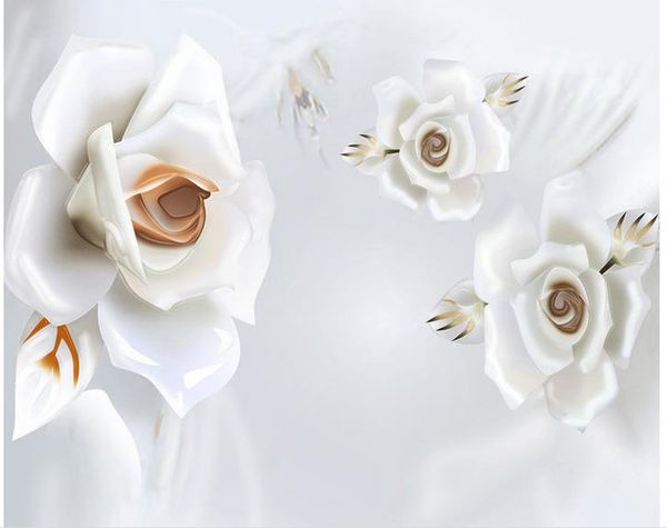 wall panel wallpaper 3d three-dimensional relief jade carving peony mural wall 3d wallpaper mural wall painting