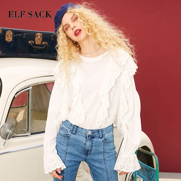 elf sack autumn new fashion woman shirts cotton solid casual women shirt o-neck ruffles streetwear ins girl female shirts cloth, White
elf sack autumn new fashion woman shirts cotton solid casual women shirt o-neck ruffles streetwear ins girl female shirts cloth, White